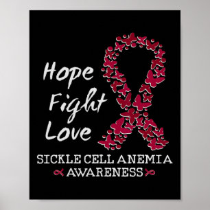 Anämie der Sichelzellenanämie Monat Hoffnung Kampf Poster