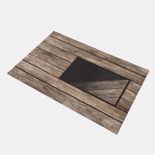 Anamorphes Loch in der Bodenmatte Fußmatte (Schrägansicht)