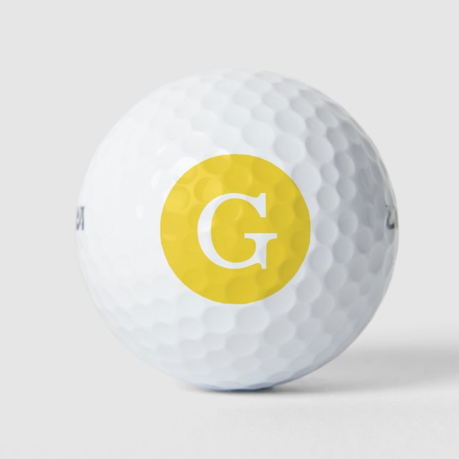 Ananapfelgelbe Anfangsmonogramm Golfball (Vorderseite)