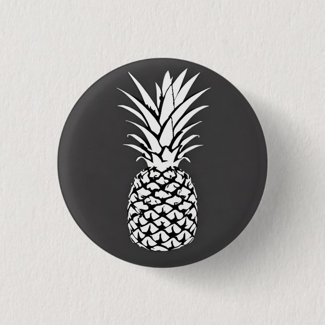 Ananas 3 cm Abzeichen Button (Vorderseite)