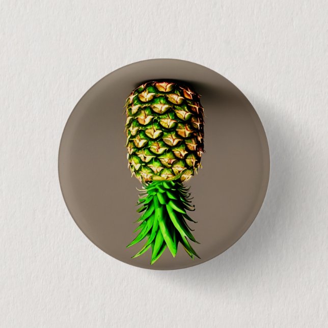 Ananas 3 cm Abzeichen Button (Vorderseite)