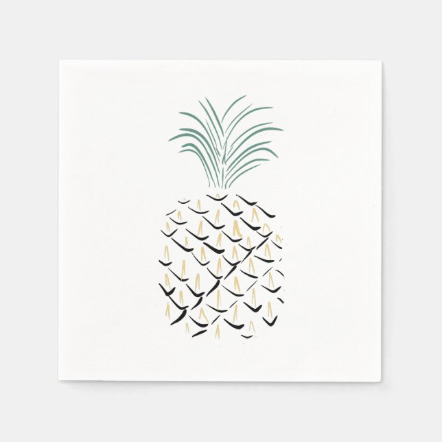 Ananas Abstrakt Art Serviette (Vorderseite)