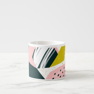 Ananas Abstrakt: farbenfrohe nahtlose Patchwork Espressotasse