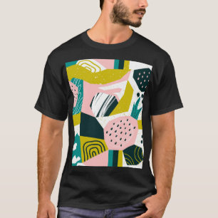 Ananas Abstrakt: farbenfrohe nahtlose Patchwork T-Shirt