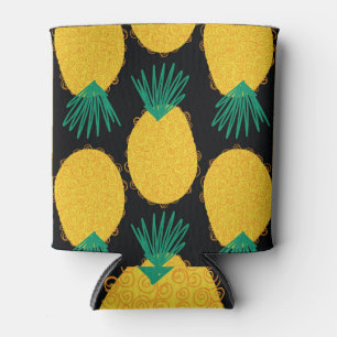 Ananas abstrakt: tropisches Sommermuster. Dosenkühler