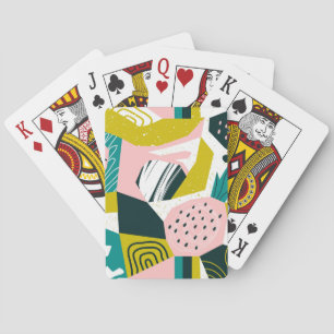 Ananas Abstrakte: Farbige Nahtlose Patchwork Spielkarten