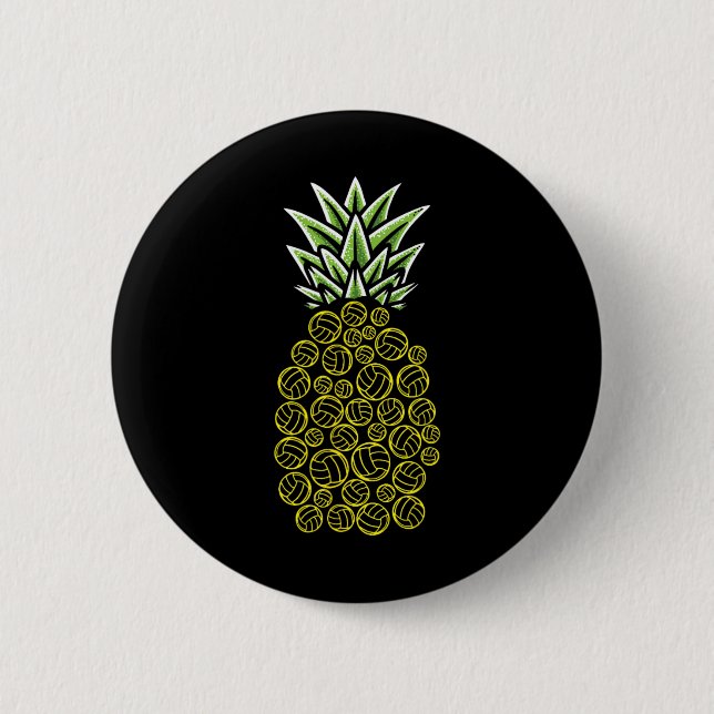 Ananas Aloha Beach Hawaii Beach Volleyball - Button (Vorderseite)