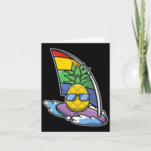 Ananas Aloha Beach Hawaii Windsurfgeschenk - Karte