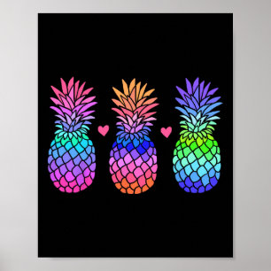Ananas Aloha Hawaii Tropisches Obst Sommerferien Poster