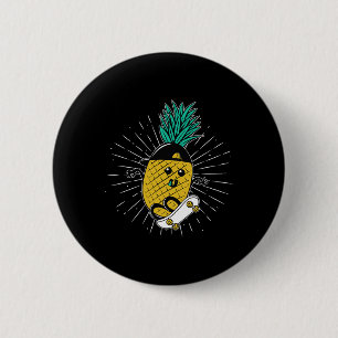 Ananas Aloha Strände Hawaii Skateboarding - Ska Button