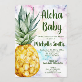 Ananas Aloha Summer Tropical Fruit Baby Dusche Einladung