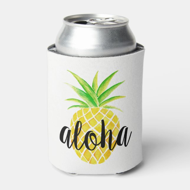 Ananas Aloha Tropical Monogram Dosenkühler (Kanne Vorderseite)