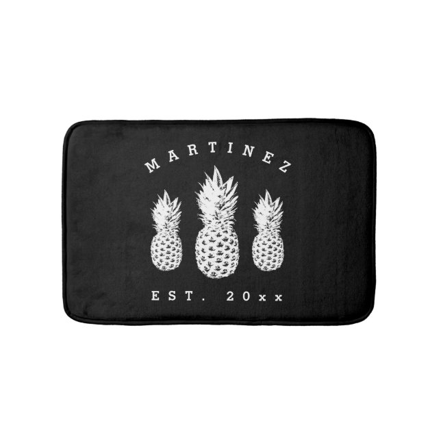 Ananas-Ananas-Ananas-Früchte-Bassmatte Badematte (Vorderseite)