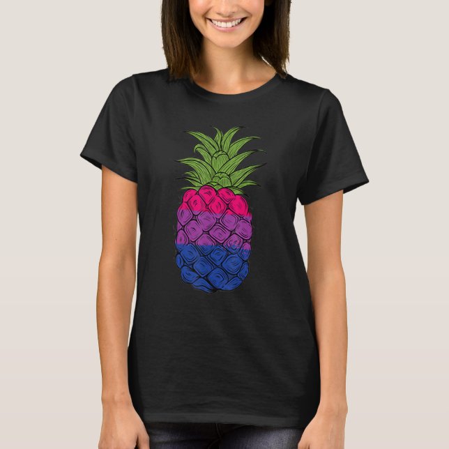 Ananas-Ananas-Bi Pride LGBTQ Ananas Pride T-Shirt (Vorderseite)