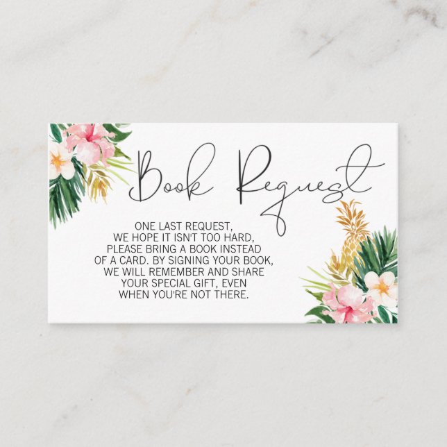 Ananas-Ananas-Buchungsantrag Begleitkarte (Vorderseite)