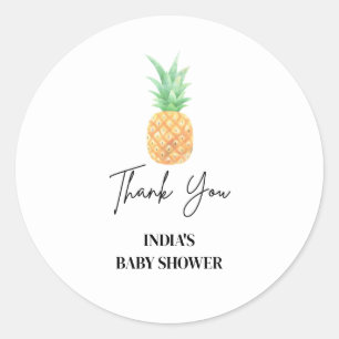 Ananas-Ananas-Dusche Runder Aufkleber