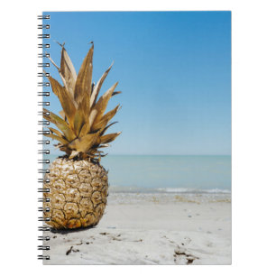 Ananas-Ananas-Früchte am Meer Notizblock