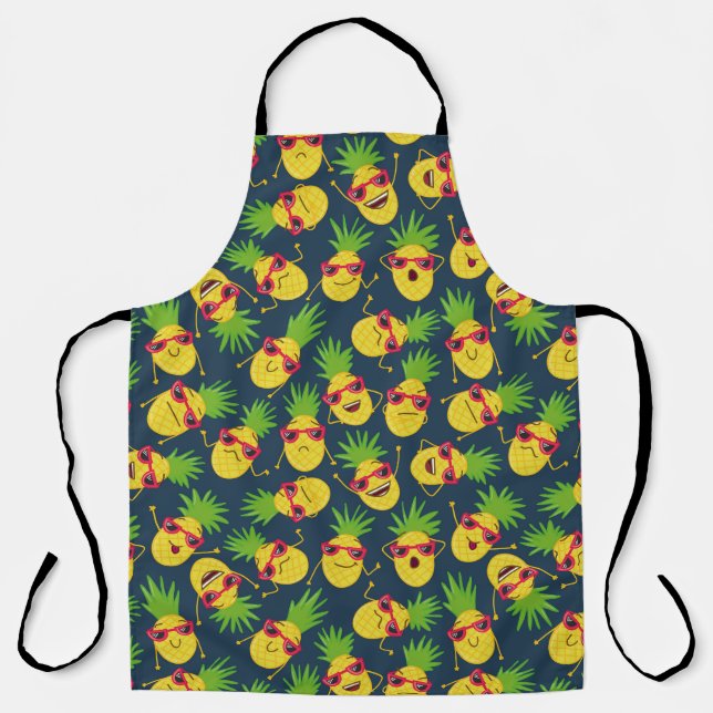 Ananas, Ananas, handgezeichnet, Sommermuster. Schürze (Vorderseite)