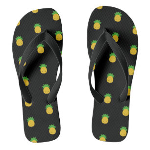 Ananas-Ananas-Süßsandalen aus Kawaii, schwarz ge Flip Flops