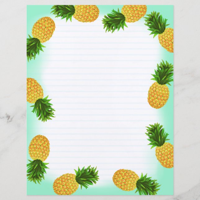 Ananas Aqua Lined (Vorderseite)