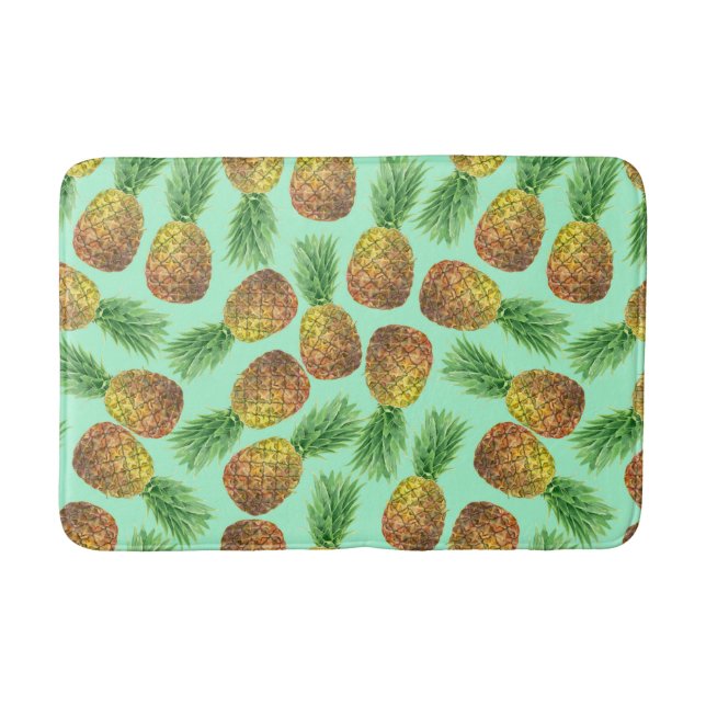 Ananas Aquarell 2 Badematte (Vorderseite)
