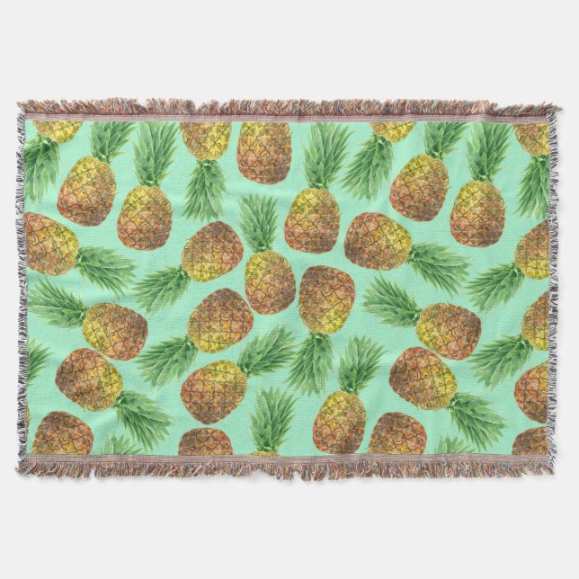 Ananas Aquarell 2 Decke (Vorderseite)