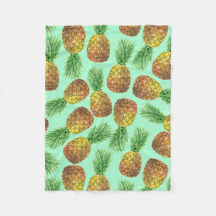 Ananas Aquarell 2 Fleecedecke