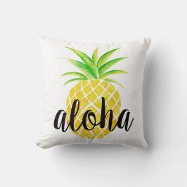 Ananas-Aquarell-Aloha tropischer Sommer Kissen