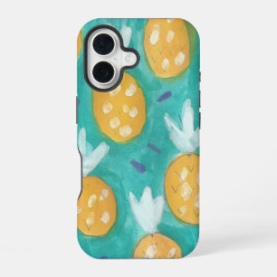 Ananas-Aquarell-Druck iPhone 16 Hülle