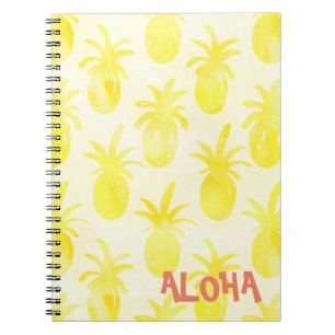 Ananas-Aquarell gelb Notizblock