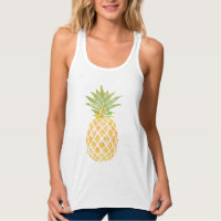 Ananas-Aquarell-Gelbgrün-Schablone