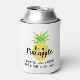 Ananas-Aquarell-Stand-hohe Abnutzung eine Krone Dosenkühler