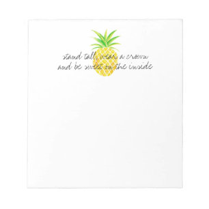 Ananas-Aquarell-Stand-hohe Abnutzung eine Krone Notizblock