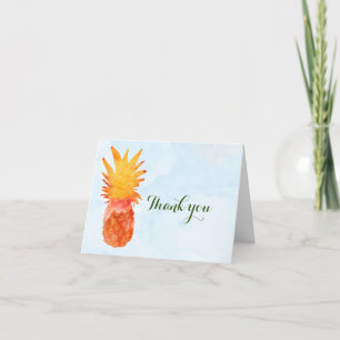 Ananas-Aquarell-Tropisches-Luau-Dankeschön-Karte Dankeskarte