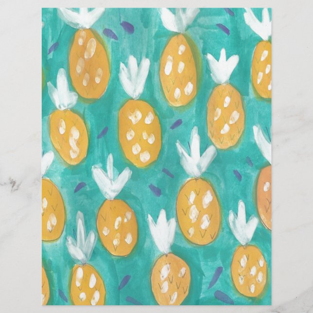 Ananas Aquarelldruck (Vorderseite)