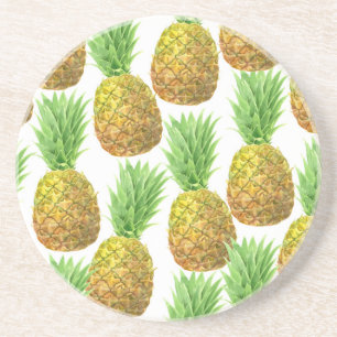 Ananas-Aquarellmuster Getränkeuntersetzer