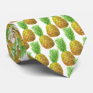 Ananas-Aquarellmuster Krawatte