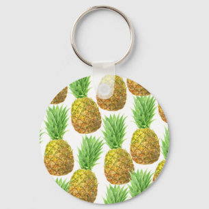 Ananas-Aquarellmuster Schlüsselanhänger
