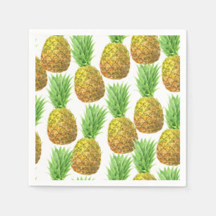 Ananas-Aquarellmuster Serviette