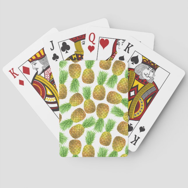 Ananas-Aquarellmuster Spielkarten (Rückseite)