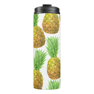 Ananas-Aquarellmuster Thermosbecher
