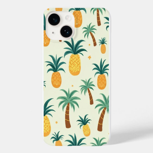 ananas & arbre motif design iphone14 coques (Verso)
