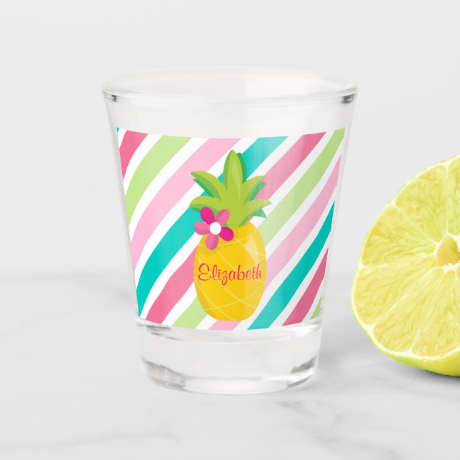 Ananas-Aromen Schnapsglas (Vorderseite)