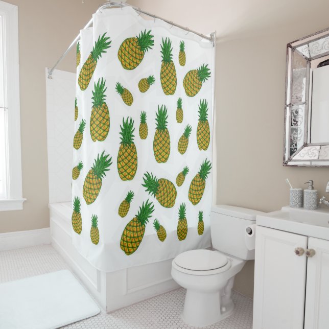 Ananas au rideau de douche (En situation)
