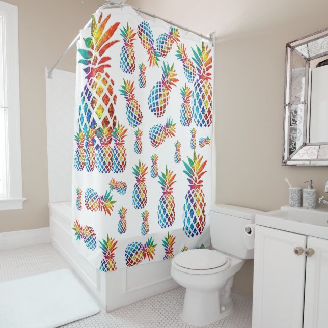 Ananas au rideau de douche (En situation)