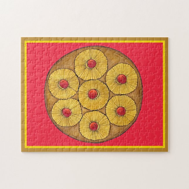 Ananas Auf dem Kopf Backkuchen Kirschen backen Des (Horizontal)