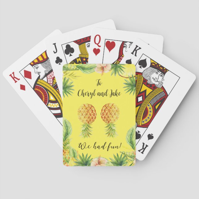 Ananas auf den Kopf. Danke, dass du Karten spielst Spielkarten (Rückseite)