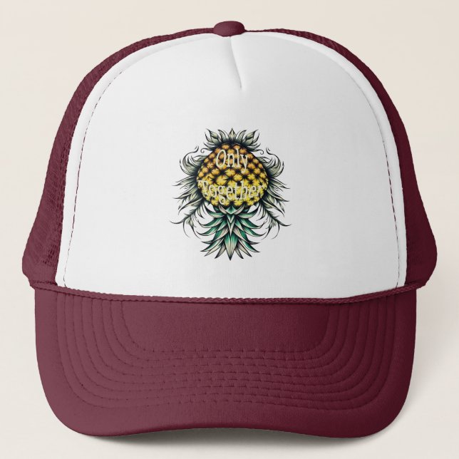 Ananas auf den Kopf nur zusammen Truckerkappe (Vorderseite)