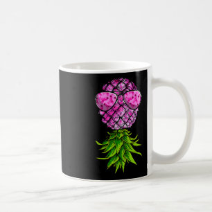 Ananas auf den Kopf rosa Ribbon Brustkrebs Aw Kaffeetasse