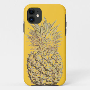 Ananas auf gelbem Gold iPhone 11 Hülle